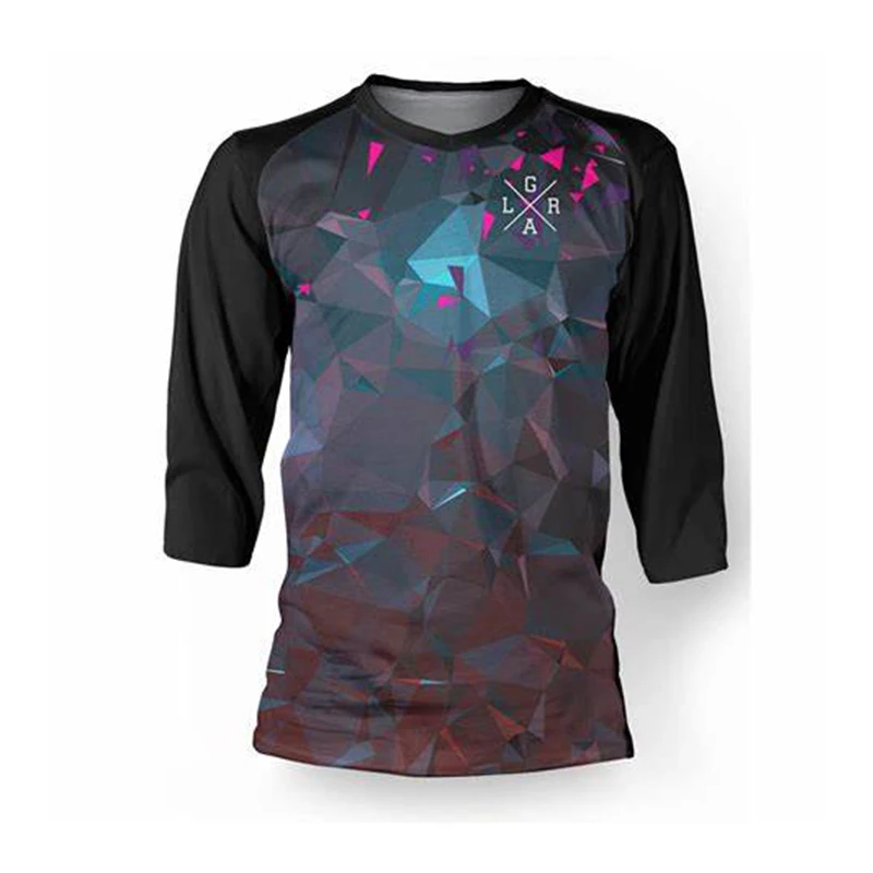 AliExpress NONE loose riders jersey men's 3/4 sleeve downhill jersey BMX enduro shirt dh motocross jersey mountain bike T-shirt