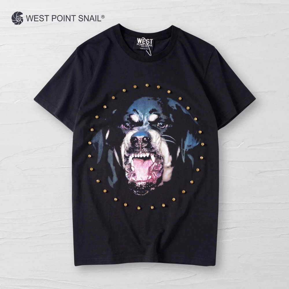 Women T-Shirts Dogs Graphic Animals Print Diamonds Tees Female Casual Trend HipHop O-Neck Tshirt Oversized Short Sleeve Tops