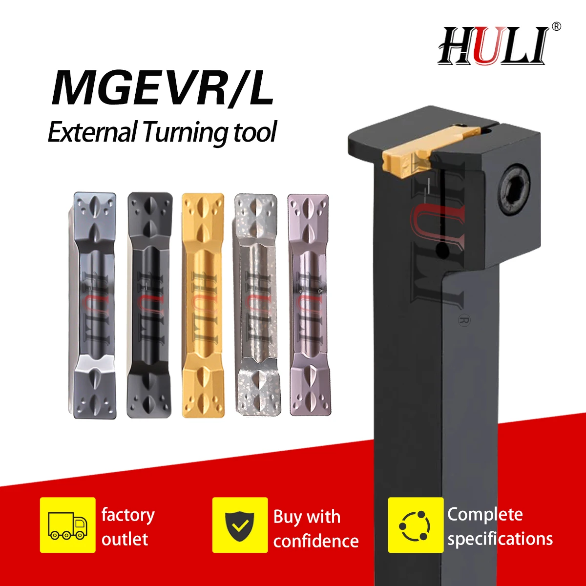 

MGEVR/L 7 Shaped End Face Groove Cutter Bar MGEVR2020 External CNC Tools MGEVR2525 Grooving Holder MGMN Grooving Carbide Insert
