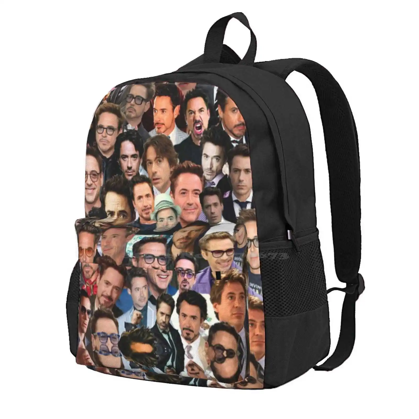 

Robert Downey Jr. Collage Hot Sale Schoolbag Backpack Fashion Bags Robert Downey Jr Robert Downey Junior Rdj