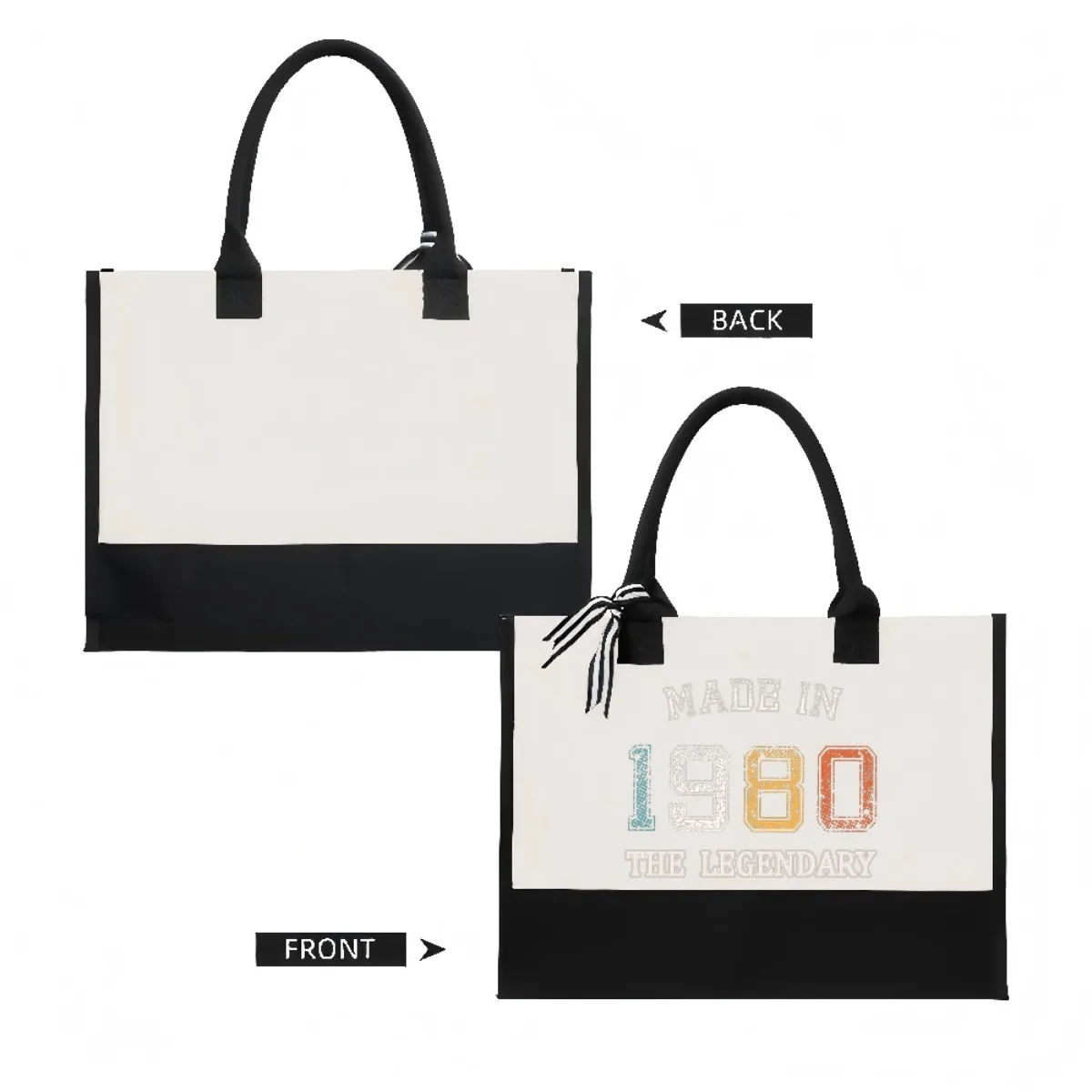 صنع في عام 1980 الأسطوري 2026 وصول جديد موضة ممارسة واسعة قابلة لإعادة الاستخدام حمل حقيبة نمط طباعة 2 لهجة الثقيلة كبيرة S #2