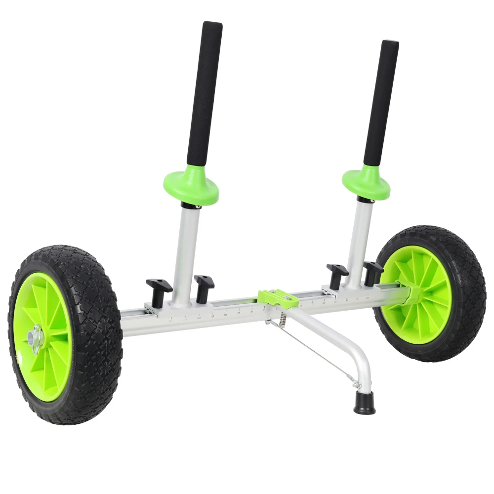 

Sit On Top Kayak Cart, Heavy-Duty Plug-in Kayak Cart Dolly with 10 Inch PU Wheels, Width Adjustable