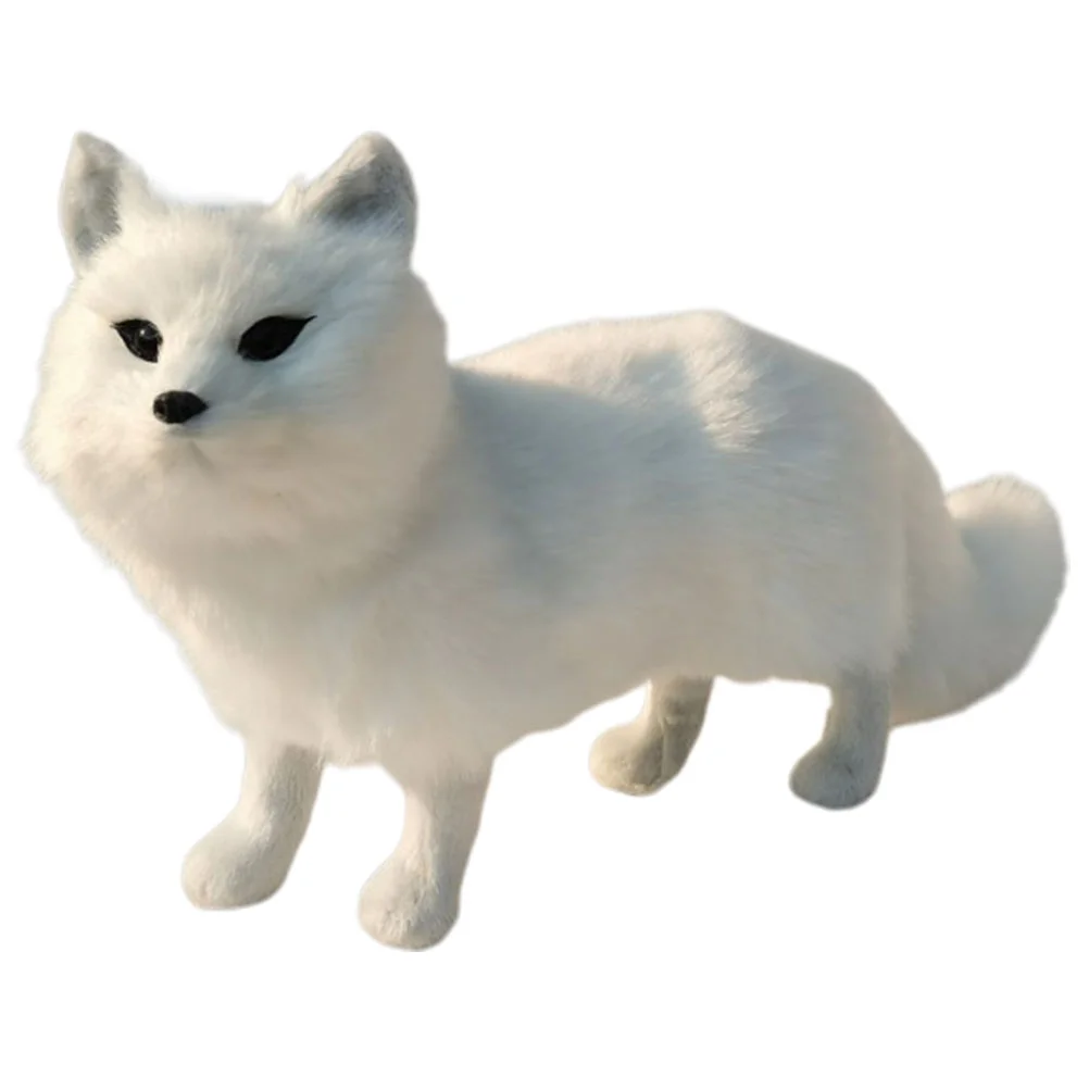 

Simulation Fox Model Childrens Toys Artificial Statue Realistic Figurines Fox-shape Fur Animal Models Lovers