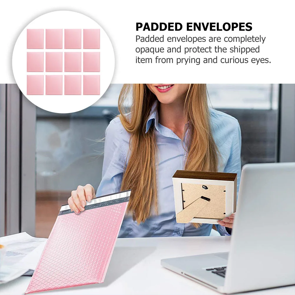 

25Pcs Bubble Mailing Envelopes Self Seal Padded Bubble Bags for Online Selling Shipping Storage Office Home Use