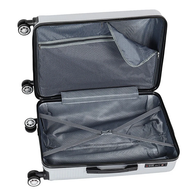 Wide-pull-rod Suitcase Silver Female Large-capacity Suitcase Universal Wheel 20/24 Inch Male Password Box Set Maleta Para Viaje