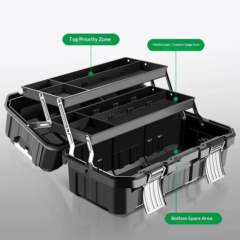 Tool Stackable Boxes Case Portable Heavy Duty Lockable Rolling Toolbox Tool Chest Organizer Garage Workshop Home Car Repair