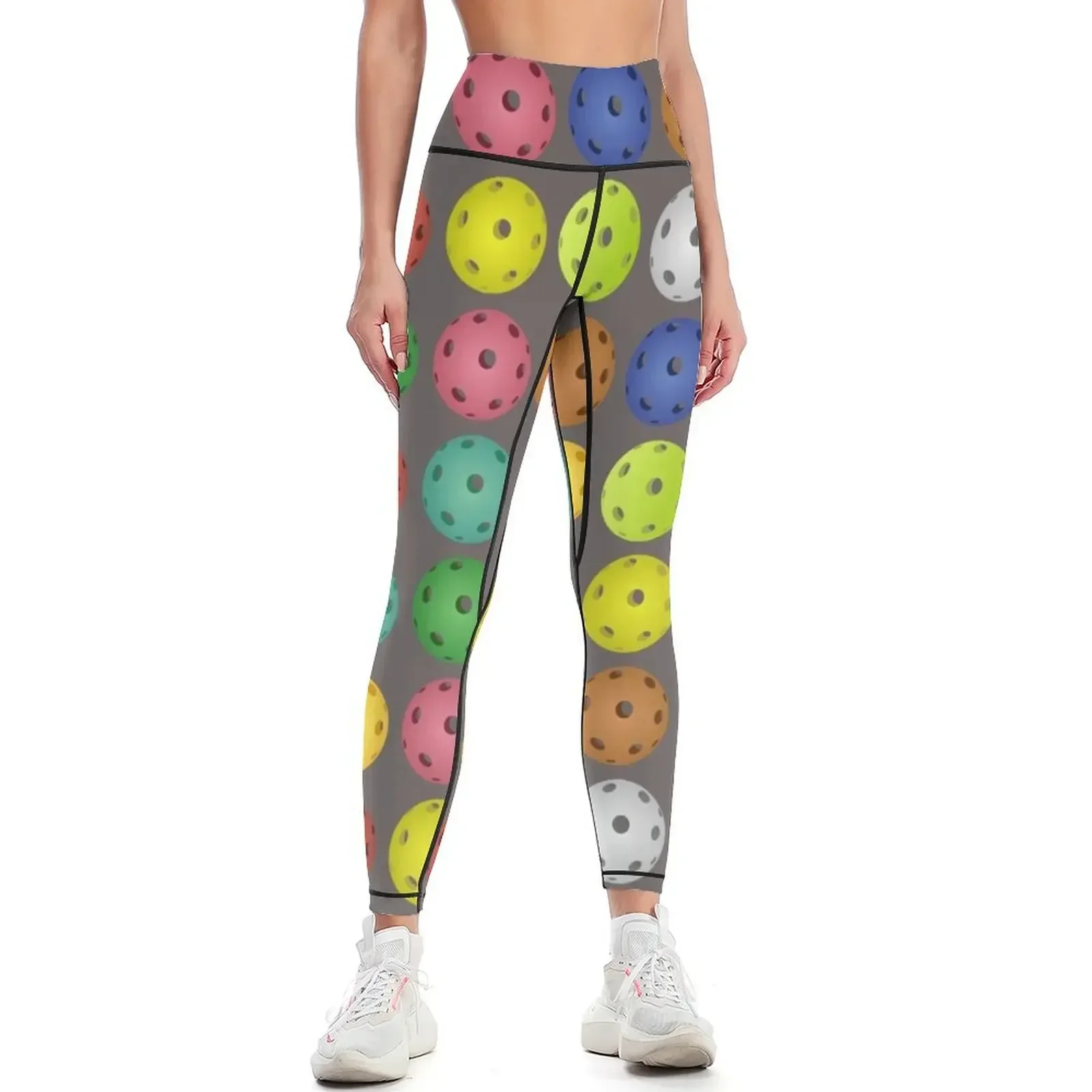 

Pickleball Colorful Leggings Fitness woman gym wear active wear sporty woman gym Womens Leggings