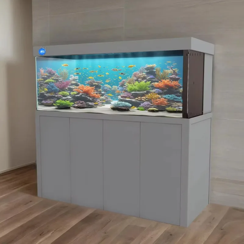 2026 Aquarium Fish tank  White Aquariums & Accessories  Bullet Screen Glass Ultra Clear Glass Fiberglass Fish Tank