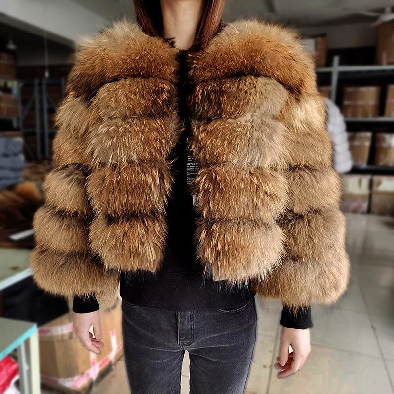 Maomaokong 2022 New Real Fur coat Women winter Fashion Short jacket Luxury Natural Leather Female clothing fox fur coat vests