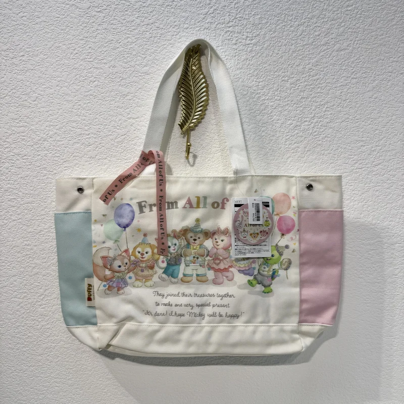 

Disney 40th Anniversary Limited Edition Duffy And Friend Tote Bag Cartoon Large Capacity Women Commute Storage Canvas Handbag