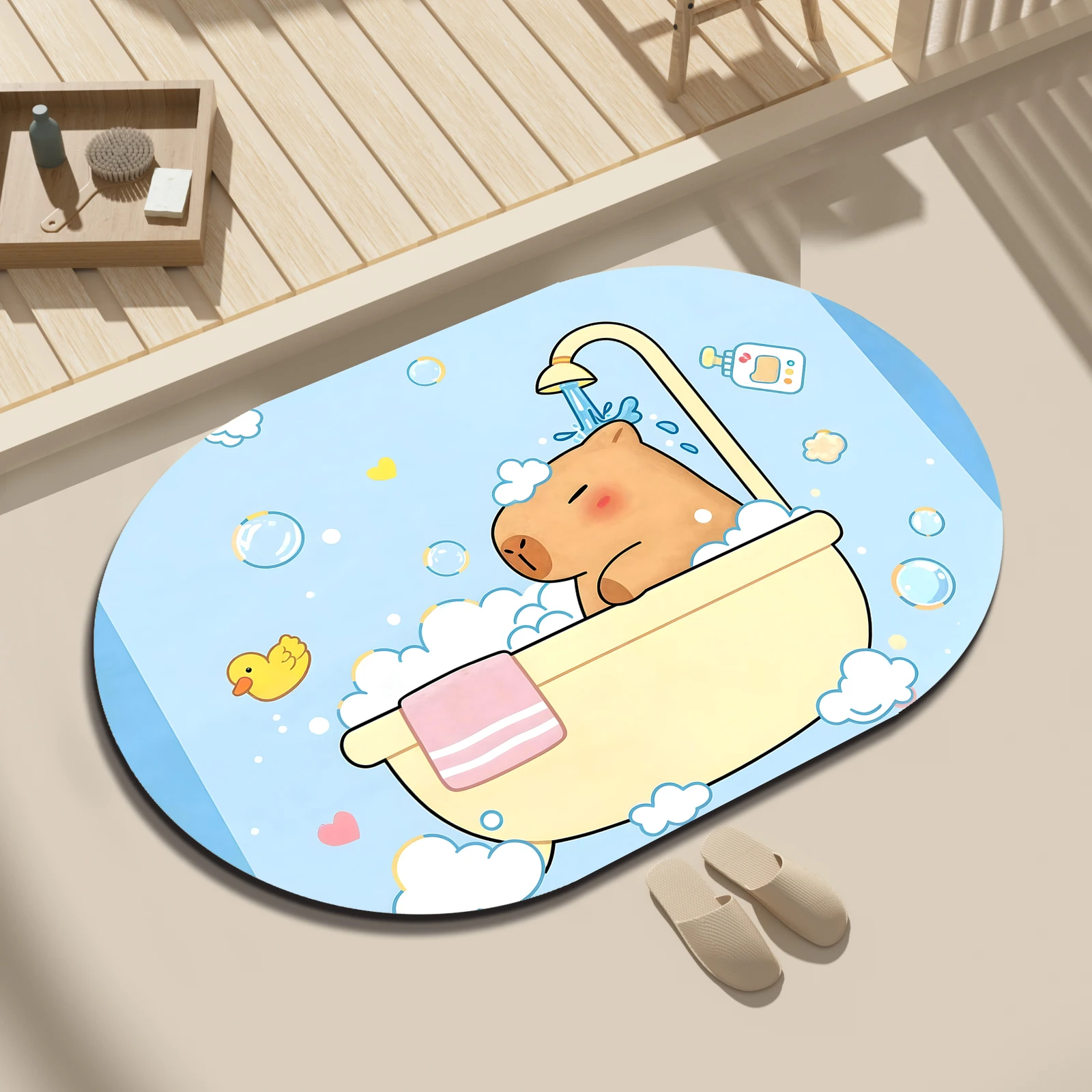 

Quick-drying soft floor mat bathroom bathroom door water absorption non-slip foot mat toilet toilet small carpet