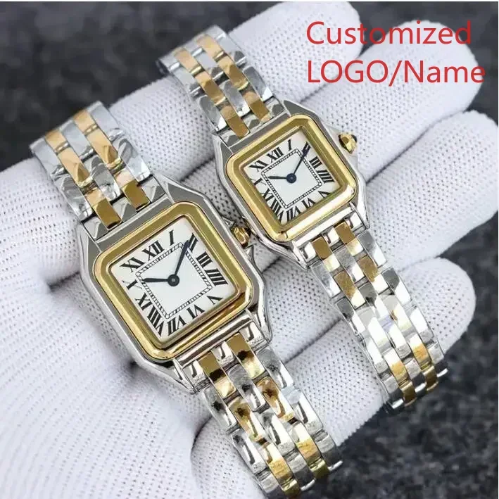 Mulheres senhora menina relógio de quartzo ouro prata aço inoxidável braclet feminino senhoras relógios diamantes safira personalizado