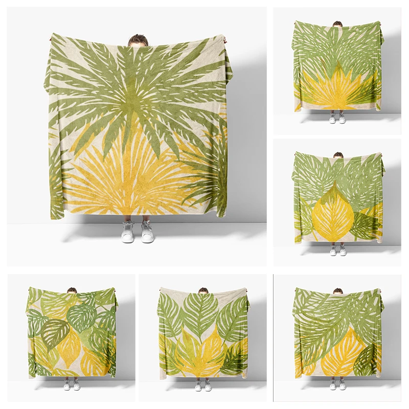 

Домашнее украшение, плюшевый плед для дивана, одеяло, аниме, животные, покрывало для кровати, пушистые мягкие одеяла, декоративное растение, современный абстрактный Моранди