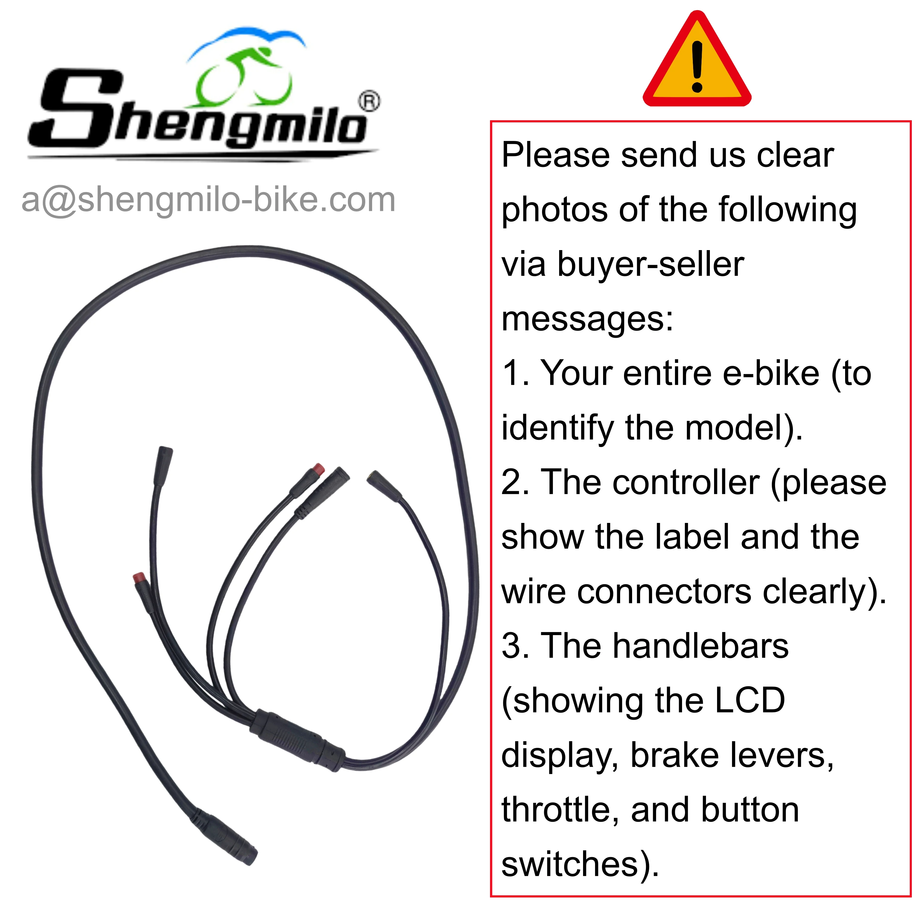 Image of Hauptkabel für Shengmilo Elektrofahrrad S600 / MX01 / MX02 / MX03 / M90 / M80 / MX21