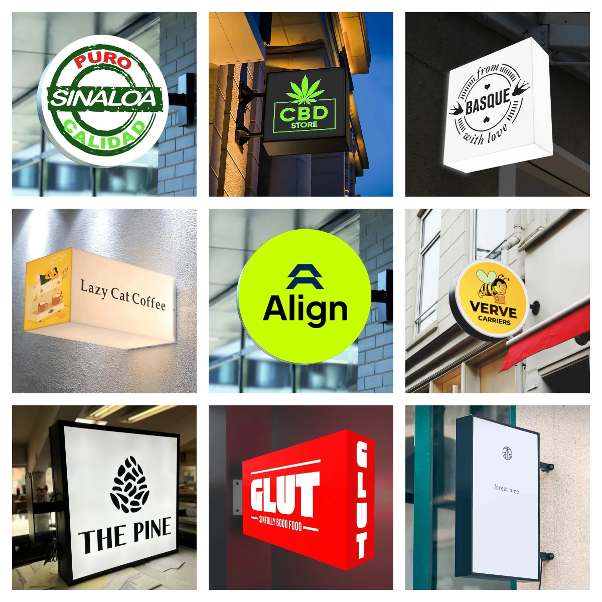 LED Light Box for Retail Stores Waterproof with Metal Frame Print Logo Cafe Beauty Salon Storefront Street Signage Trade Show