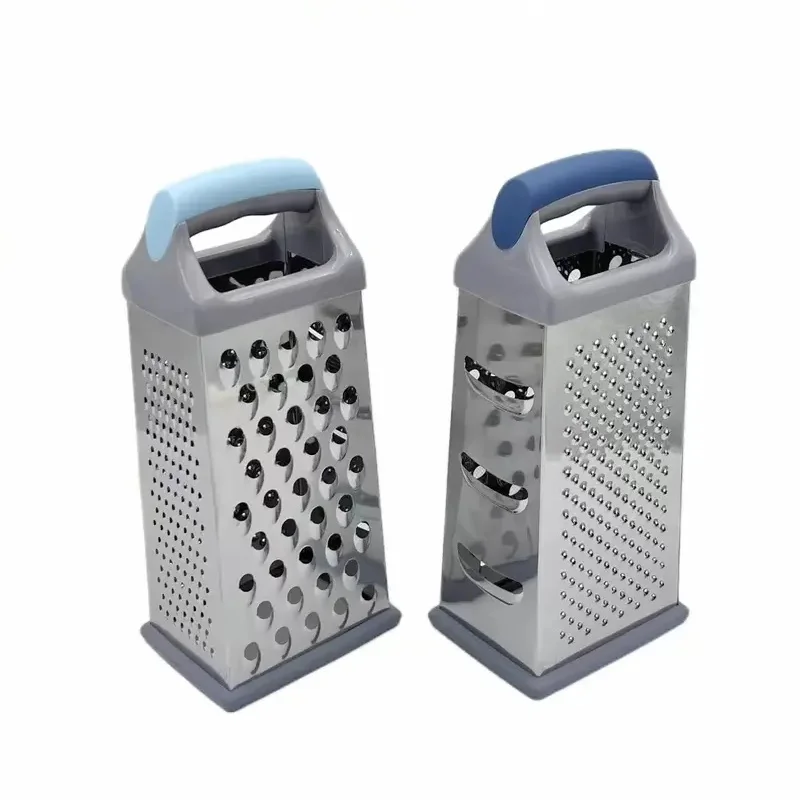 New Multifunctional Stainless Steel Grater 4 Sided Blades Household Box Grater Container Multipurpose Vegetables Cutter Kitchen