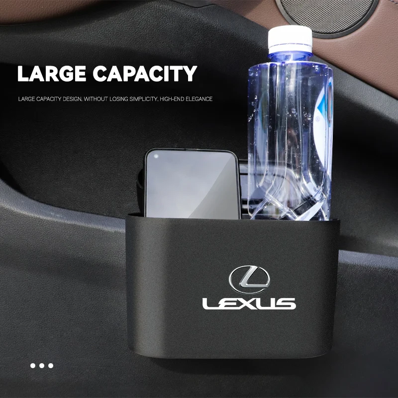 سلة المهملات داخل السيارة شعار السيارة علبة النفايات تخزين دلو الملحقات لكزس F SPORT GX460 Ct200h IS250 ES 220D IS200 Fsport