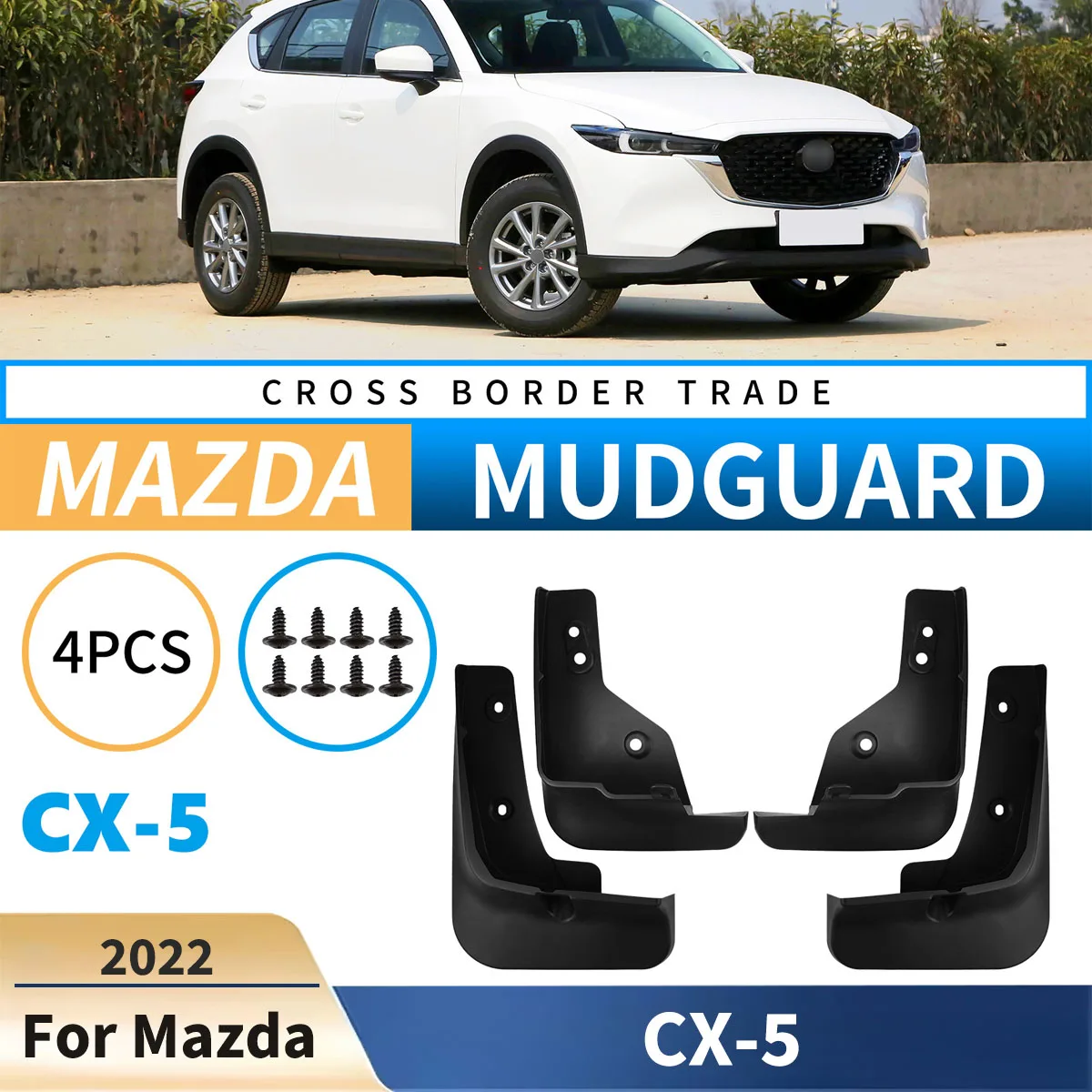 

Wheel Mudguard for Mazda CX-5 2022 Tire Soft Rubber Mudguard Skin Fender Accessories Body kit Waterproof Tuning Splash-proof