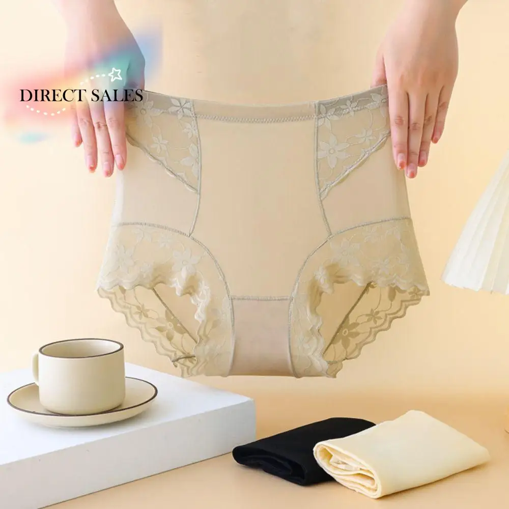 

Lace Flower Slimming Shapewear Ice Slik High Waist Tummy Control Underwear Shapers Push Up Body Shaping Underpants Female