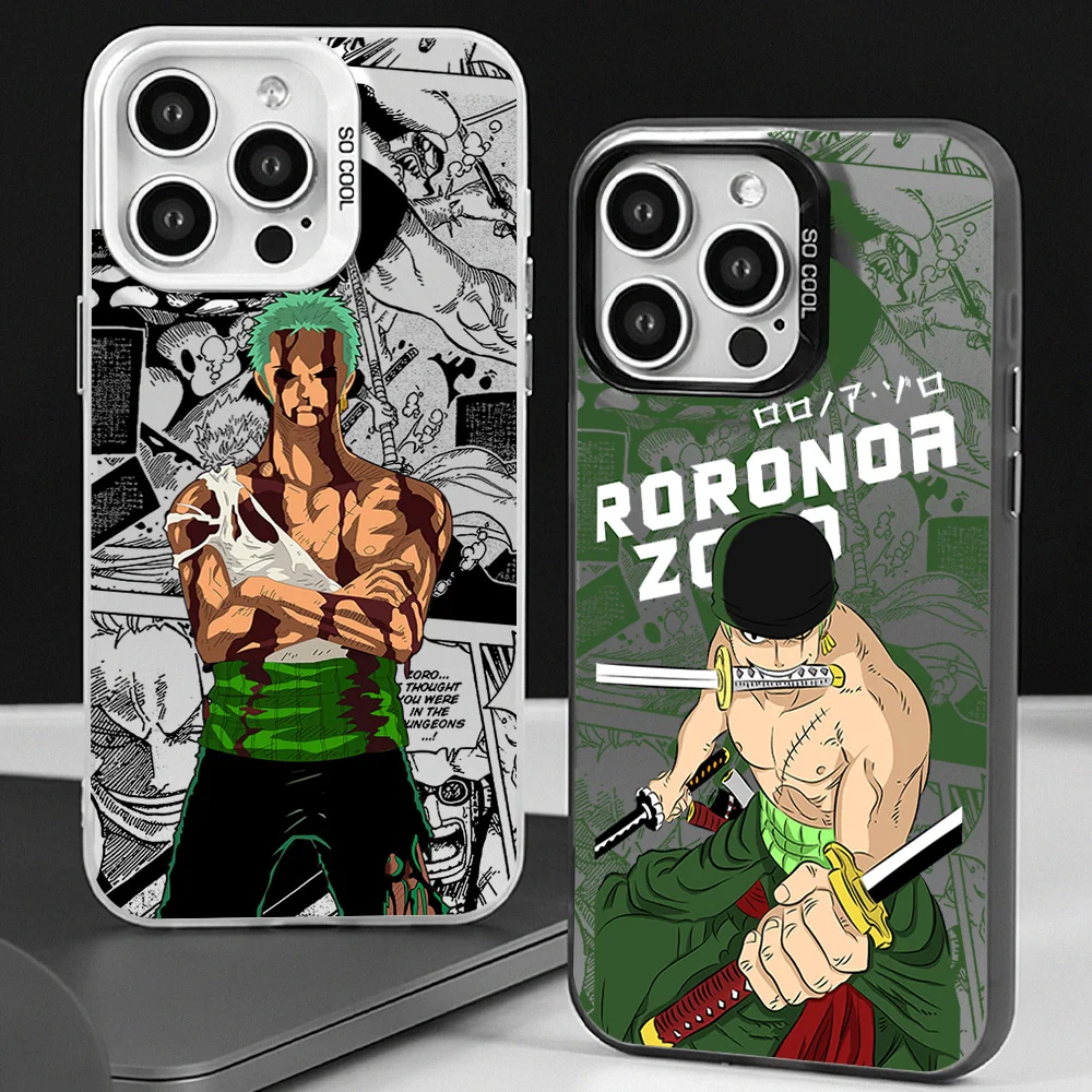 Cool R-Roronoa Zoro Anime Phone Case For Samsung Galaxy S24 S23 S22 Plus Ultra FE A71 A55 A54 A53 Laser Cover