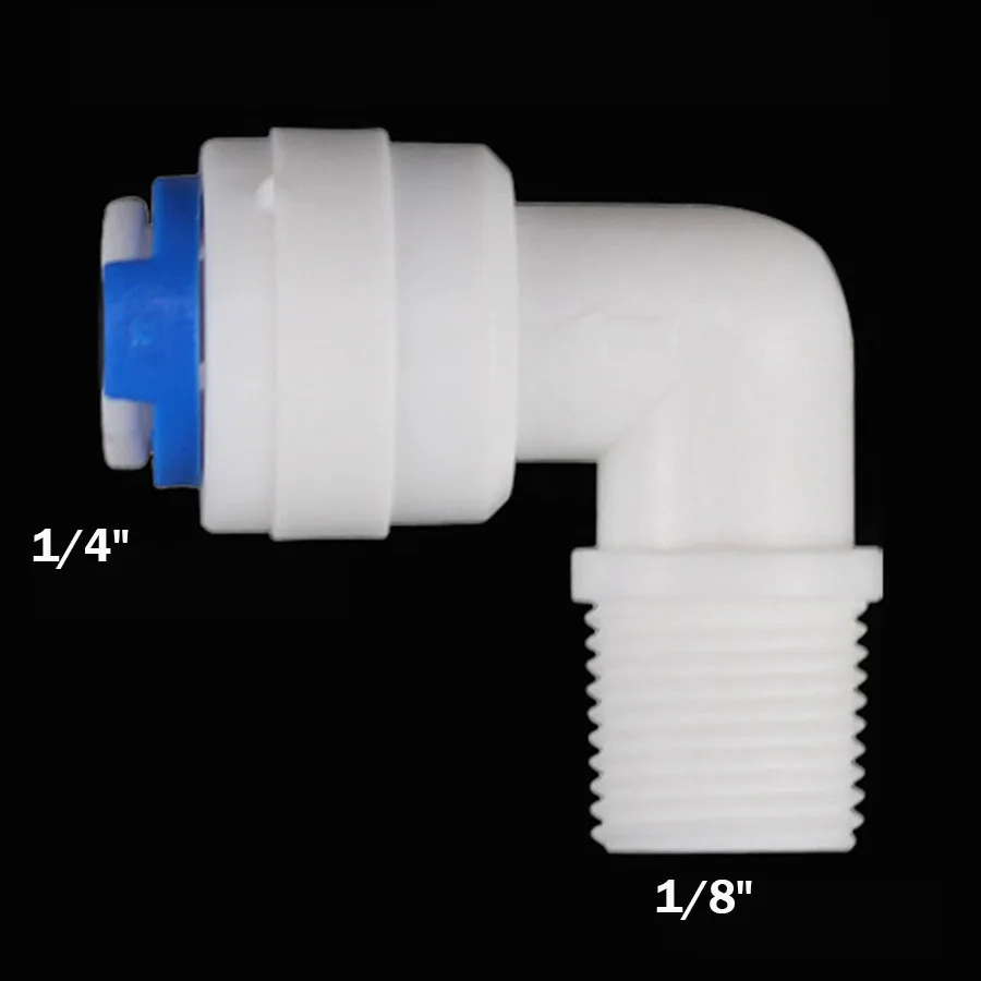 Reverse Osmosis Quick Coupling 1/4 3/8 Hose Connection Elbow 1/4\