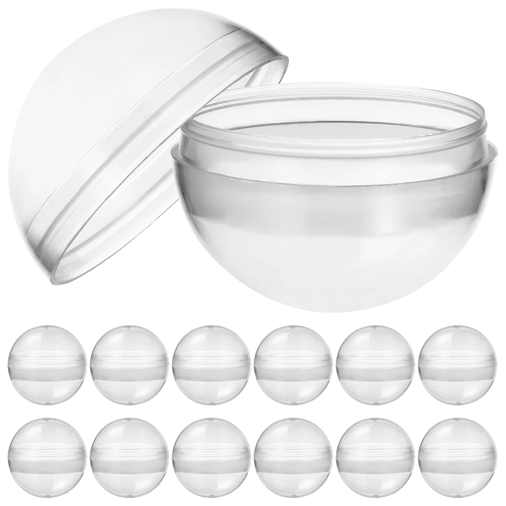 

100pcs Twist Egg Capsules Clear Plastic Round Storage Balls Toy Vending Machine Party Gifts Kids Prize