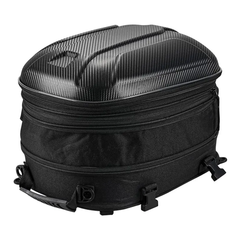 EVA Hard-Shell Motorcycle Tail Bag - Expandable Fits Most Motorcycles