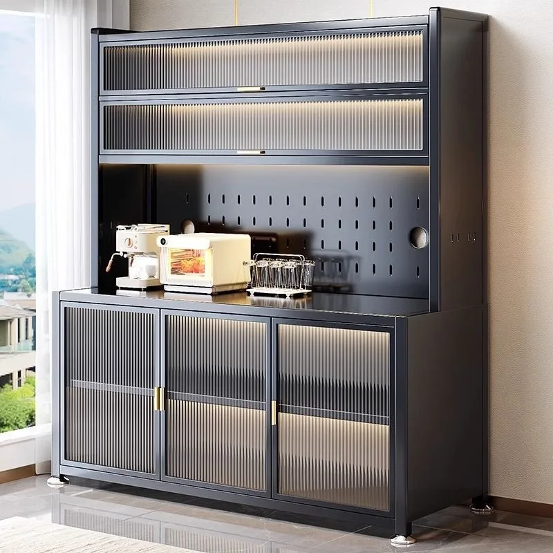 Kitchen shelves Floor-to-ceiling multi-layer lockers Multi-functional integrated wall-side storage