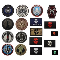 New Call of Duty Patch TASK FORCE 141 Embroidered Backpack Patches Tactical Bag Accessories Armband Skull Morale Badge