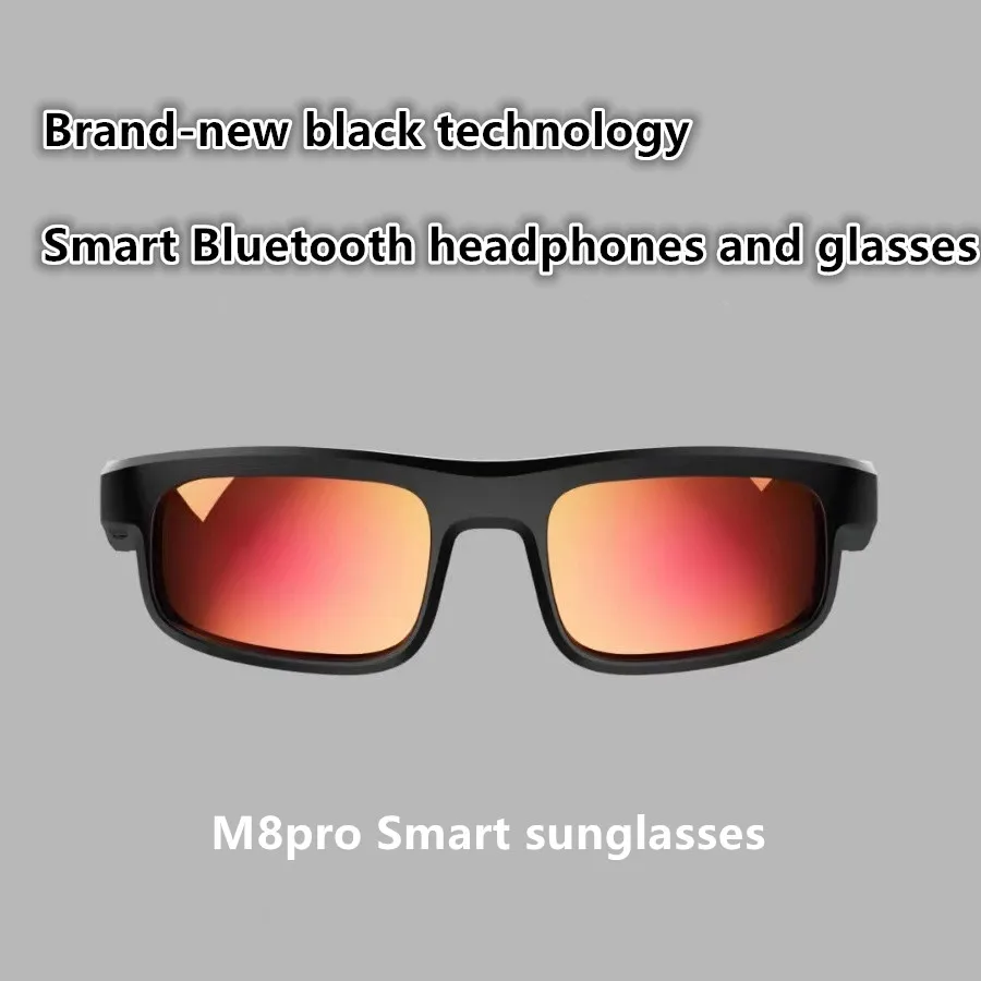 New M8 Pro Smart Bluetooth Glasses Earphones for Driving, Talking, Music, Cycling, Outdoor UV Protection Fashion Sunglasses