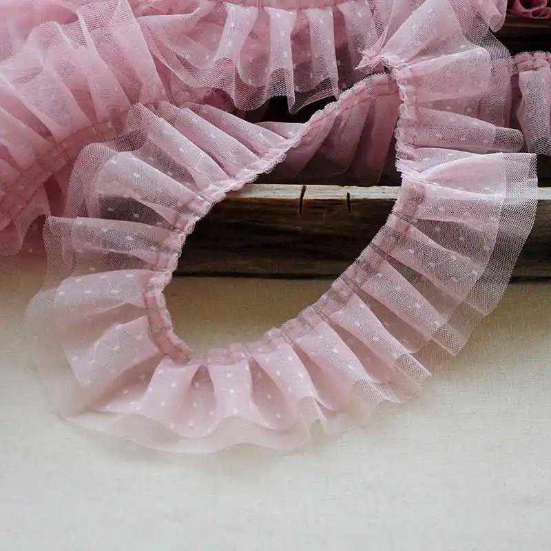 7cm Multi-Color Ruffled I-Panel Lace Trim DIY Lolita Dress Accessories Dress Decoration