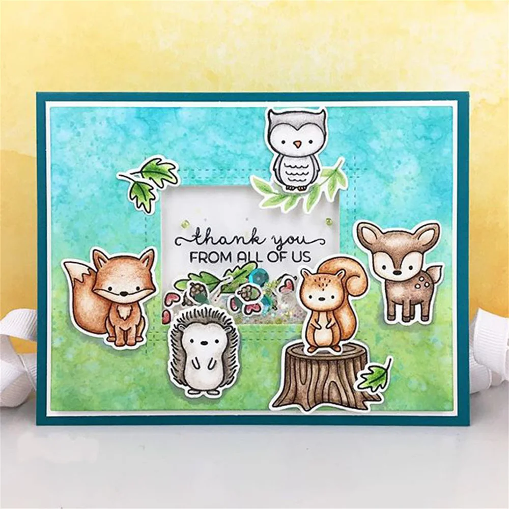 Little Animals Clear Stamps Sloth Elephant Crocodile Transparent Silicone Stamp For Scrapbooking DIY Craft Decoration Soft Stamp