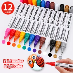 12color Paint Marker,Waterproof Not Easy To Fade,Car Paint,Wood,Ceramics,Tires, Balloons,Shoes,Metal Markers Paint-Mending Pen