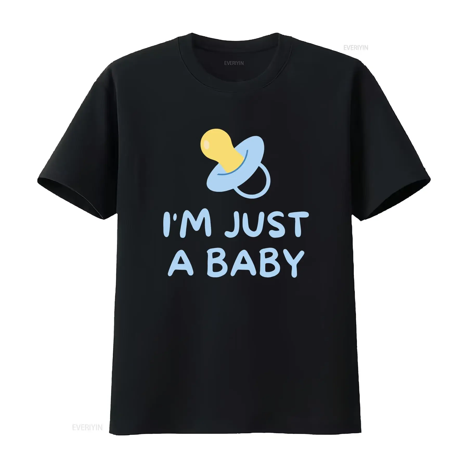 I'm Just A Baby T Shirt Blue Version Babycore Kidcore Adult Funny Meme Trend Clothes ABDL Introvert  vintage Washed Stylish