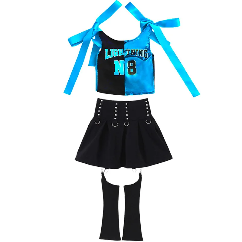 Cheerleading Group Kpop Outfits Girls Jazz Dance Costumes Kids Cool Hip Hop Clothing Children'S Street Dancewear DWY10218