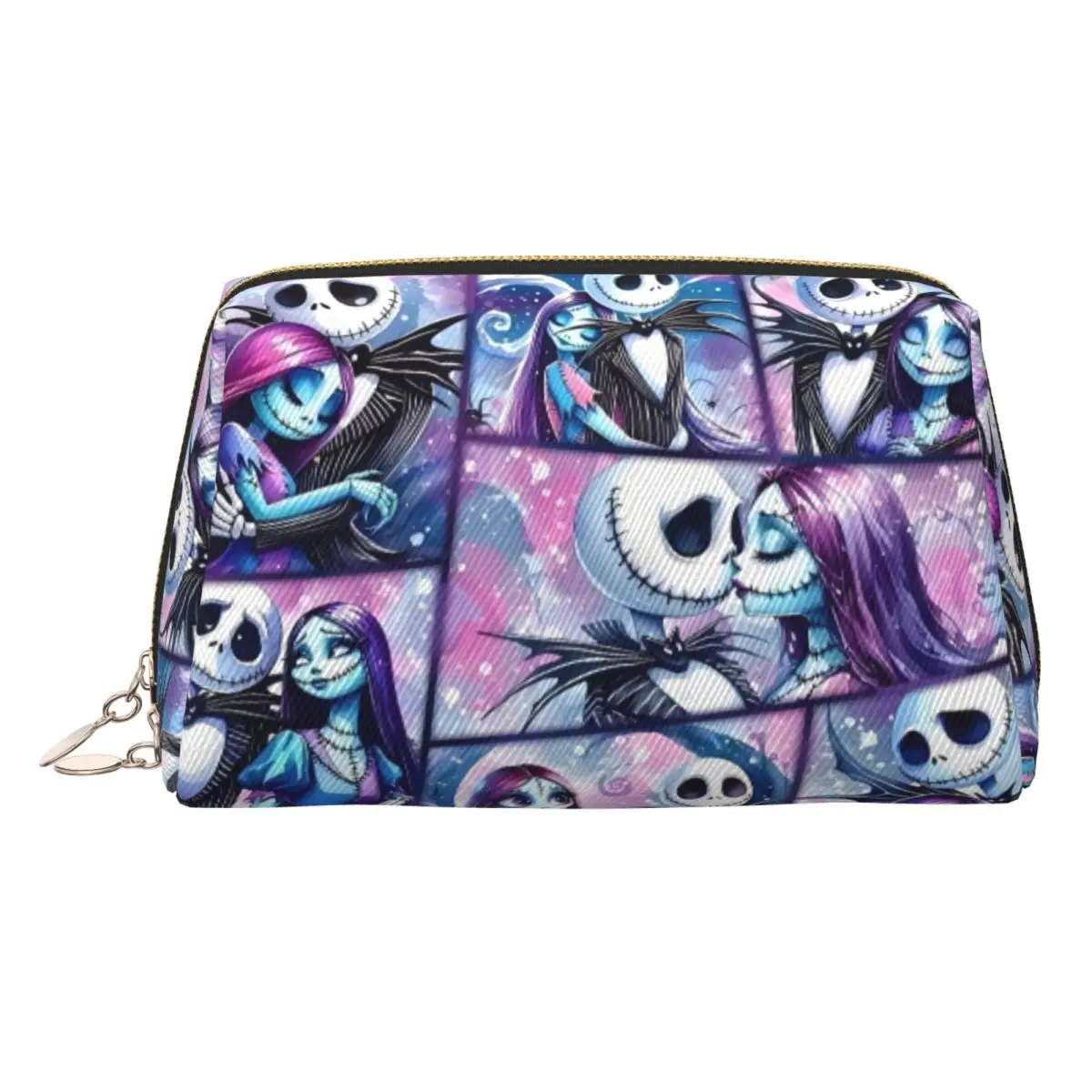 

Custom Nightmare Before Christmas Comic Travel Cosmetic Bag Women Sally Toiletry Makeup Organizer Lady Beauty Storage Dopp Kit