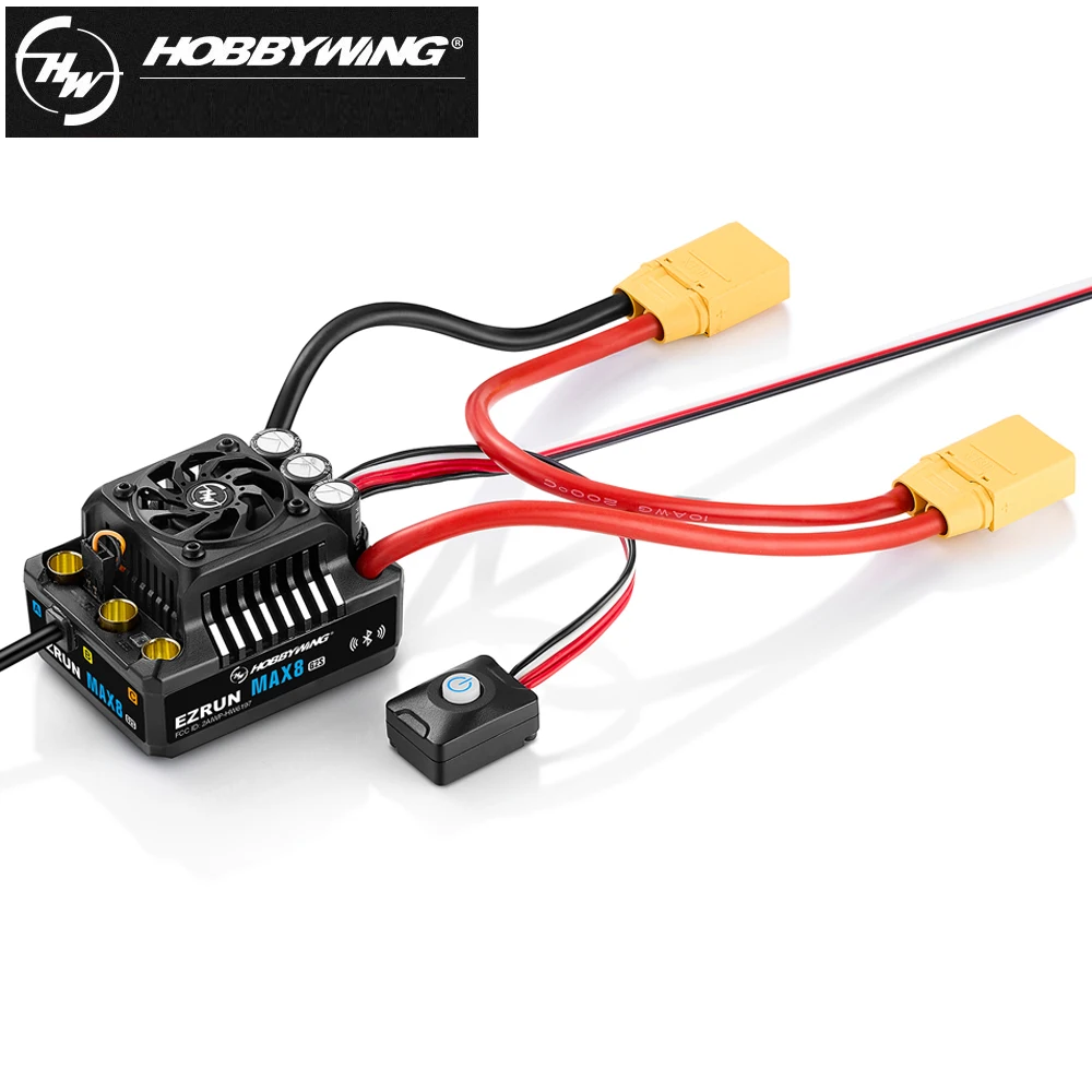 Hobbywing EzRun Max8 G2S 160A 3-6S Waterproof Sensored Brushless ESC 6A BEC Output For 1:8 1/8 On-Road, Short Course Truck Parts