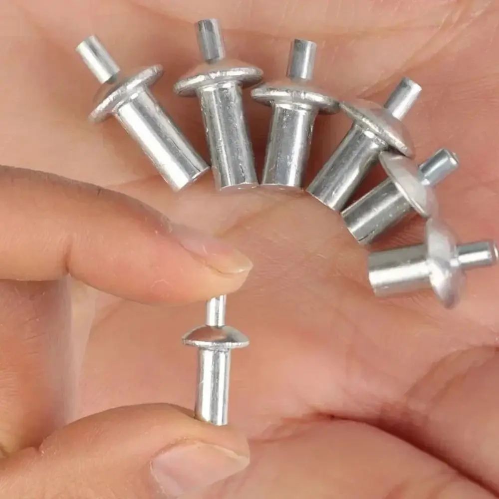 50Pcs Aluminum Alloy Expansion Rivets Hammer Drive Round Head Hammer Drive Rivets Corrosion Resistant Lightweight