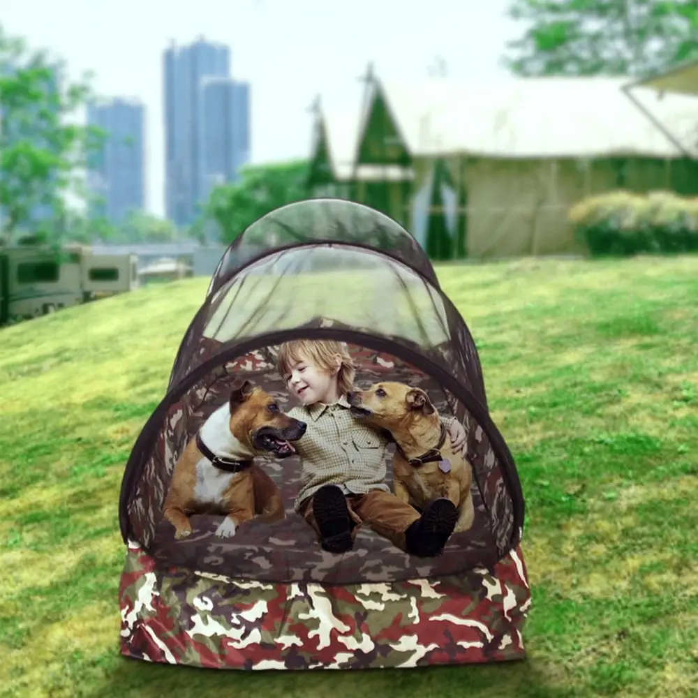 Durable Folding Camo Camping Mosquito Net Tent Mesh Tent Zipper Outdoor Mosquito Net Double Single Portable Mosquito Net Outdoor