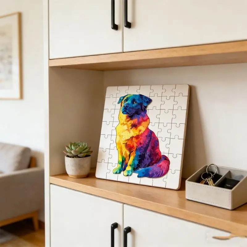 

Деревянная неправильная головоломка с животными, обучающая игрушка, сложная игра-головоломка для детей, семейная забавная для