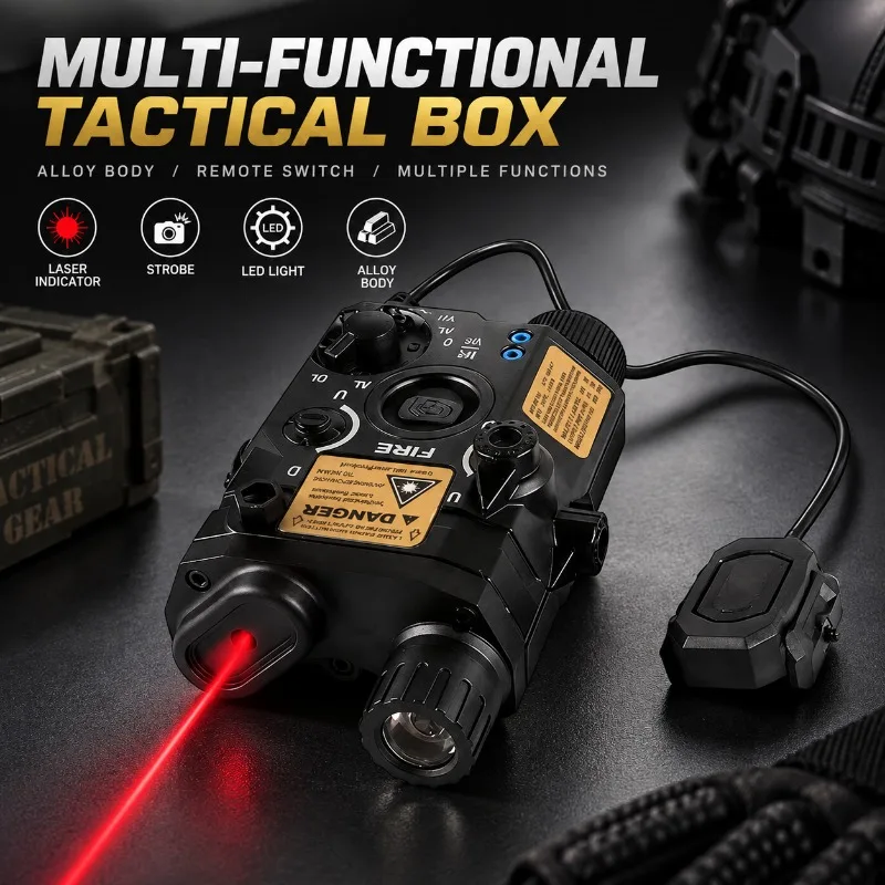 Alloy PEQ15 Style Model Decorative Fitting, Flashlight Beam Indicator with Remote Switch