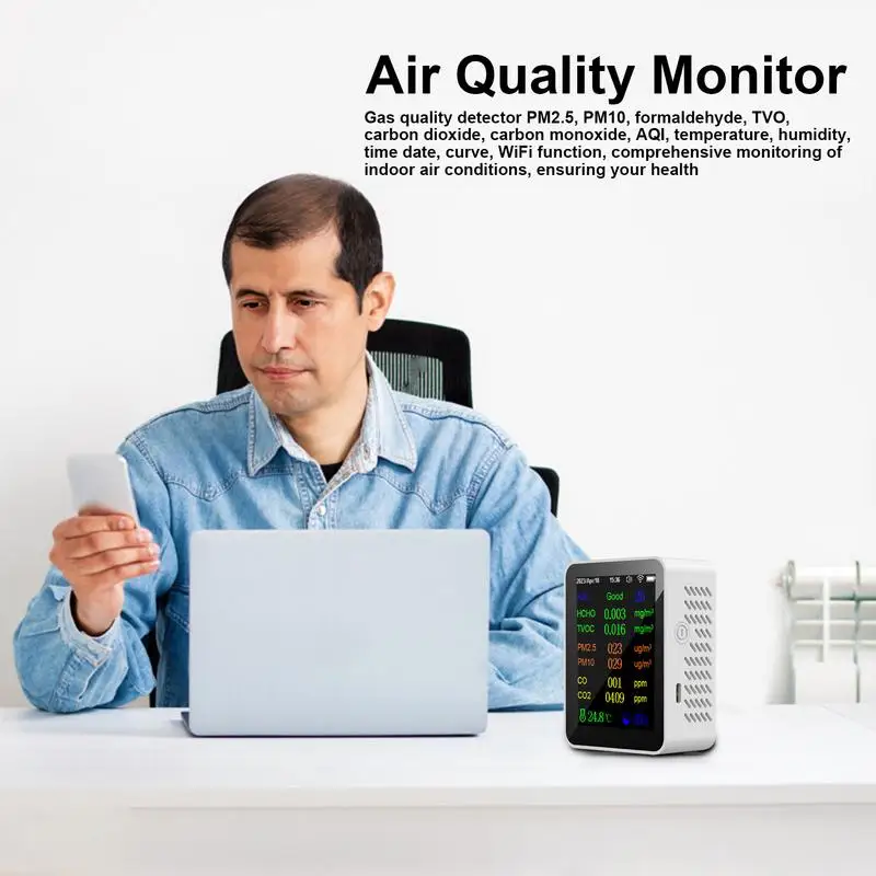 Детектор качества воздуха для дома и помещений, детектор инструментов с сигнализацией качества воздуха, высокоточный Инструмент для контроля качества воздуха в тренажерном зале