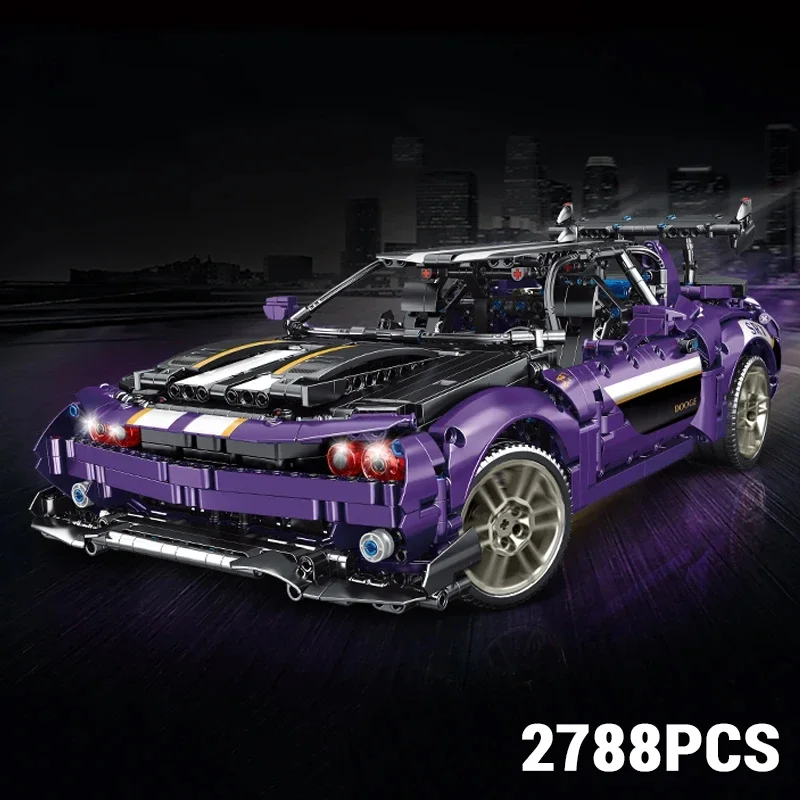 2788PCS 1:10 Scale Technical Sports Car Building Blocks Super City Racing Car Model Bricks Toys Birthday Holiday Gifts