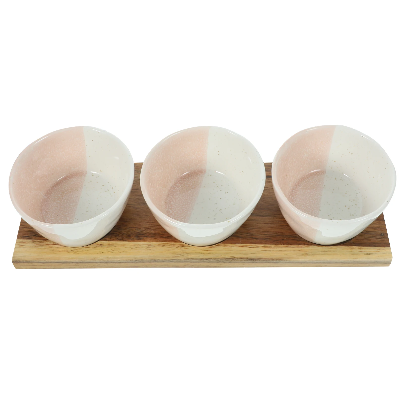 

1 set 1 Set Ceramic Snacks Bowl Dried Fruit Dish Nut Storage Container Wood Tray Multi-Function Serving Plate Kitchen Food Tray