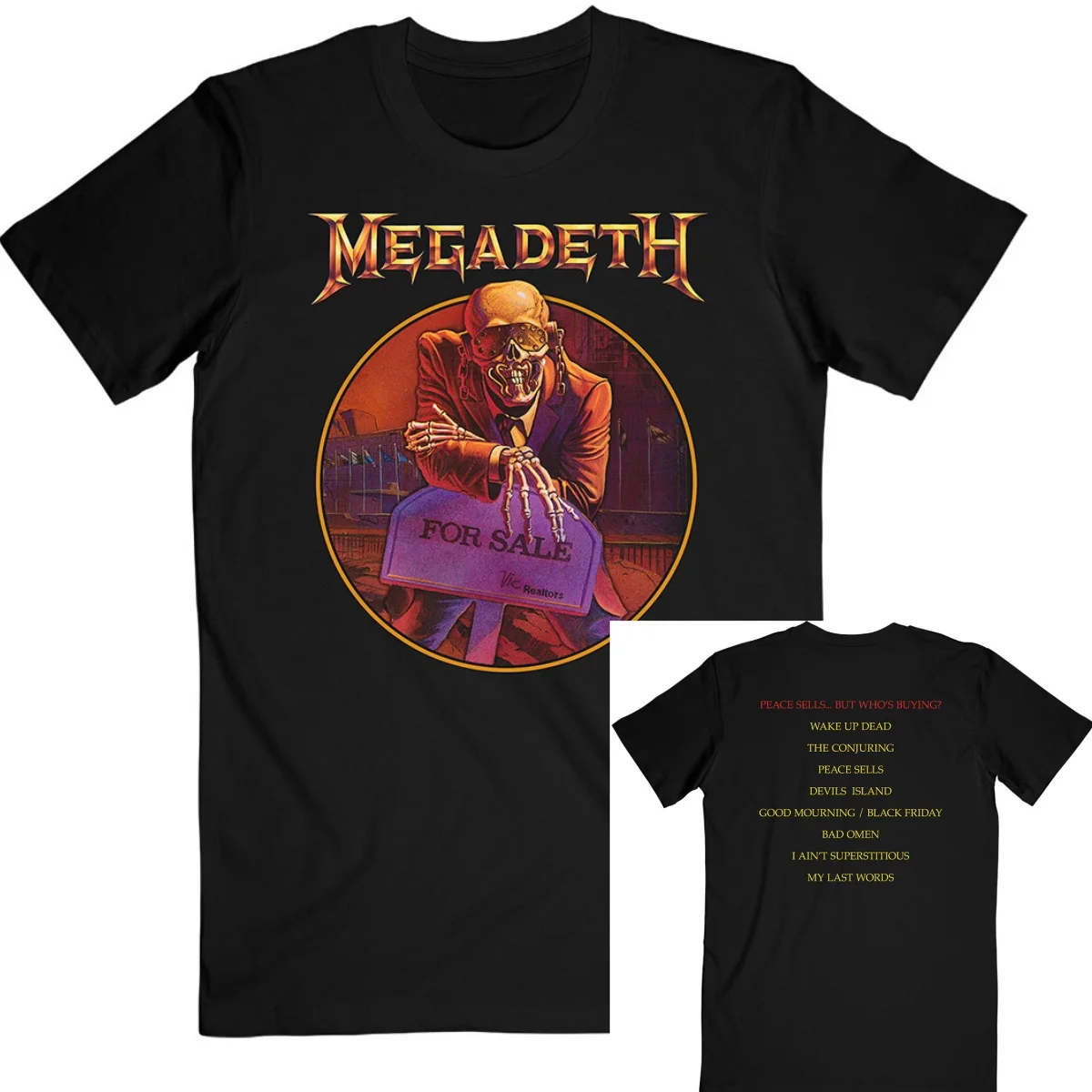 Sick Dying Dead Circle Vic Megadeth Band T-Shirt Cotton Graphic Tee Men Women Summer Streetwear - view 6