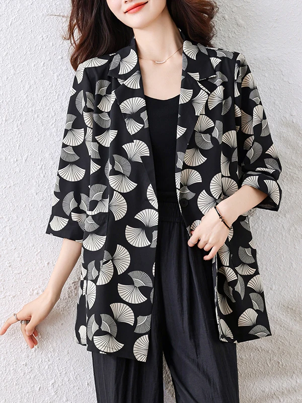 

Женская летняя новинка Sle Thin ort Sve Seven-Quarter, костюм с воротником, солнцезащитная одежда, свободная утягивающая верхняя одежда