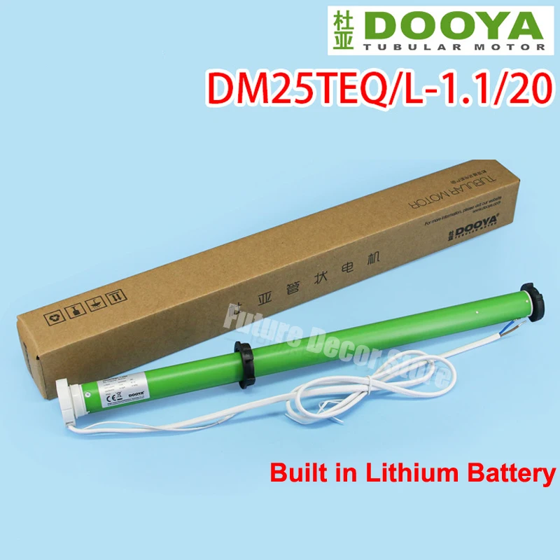 

Dooya DM25TEQ/L-1.1/20 Трубчатый двигатель переменного тока со встроенной литиевой батареей для интеллектуальной работы рольставней 100-240 В