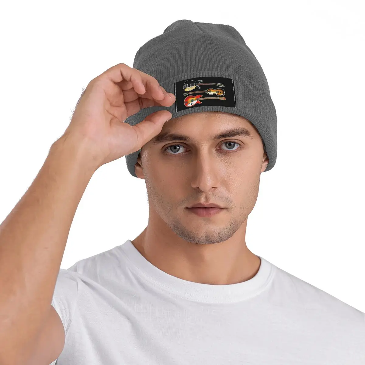 Rickenbacker القيثارات و Hofner باس الشتاء Skullies قبعة صغيرة الخريف الدافئ قبعات منسوجة بونيه قبعات للنساء الرجال #1