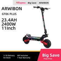 ARWIBON GT06 PLUS Electric Scooter For Adult 2400W Motor 52V 23.4AH E-Scooter 11 Inch Vacuum Off-Road Tires Off-Road Escooter