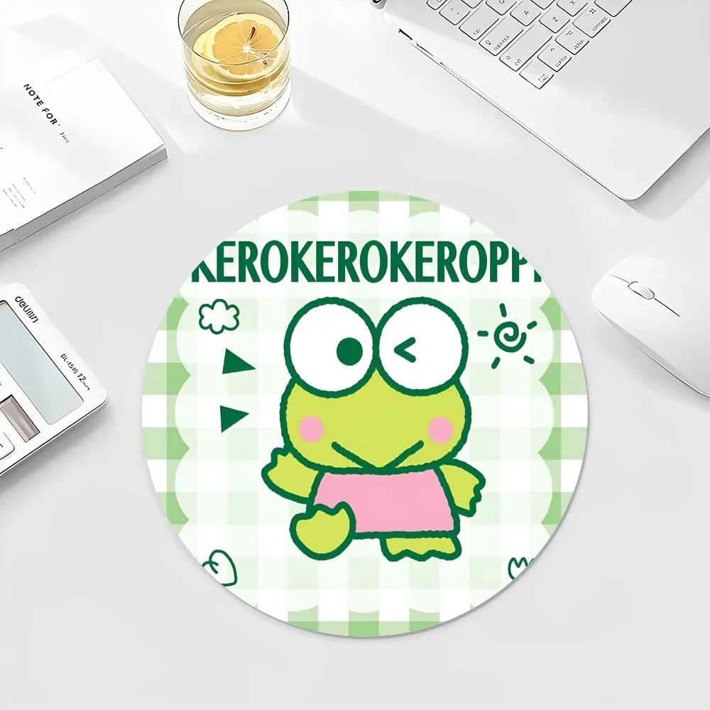 Kawai K-Kero K-Kero K-Keroppi tappetino INS Tide Round Keyboard Mat tappetino da tavolo studenti Cabinet Gamer Desktop Mousepad Cup Mats